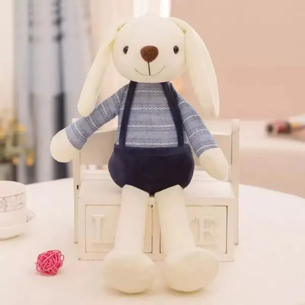 40cm Cute Bunny Plush Toy - Plush Fabric Animal Fabric Stuffed Toy, Emotional Support Bunny Character Doll, Children's Sleep Companion, Kids' Birthday Gift, Bunny Character Stuffed Toys