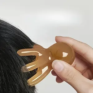 2 Piece Octopus Head Massager Set, Large Wide Tooth Comb for Hair Relaxation, Ergonomic Resin Handle Scalp Stimulator, Promotes Serotonin Release, Body Care