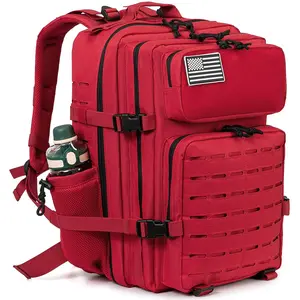 45L Men's Tactical Backpack with Double Cup Holder Hunting Backpack Outdoor Camping Gear Backpack Hiking Survival Backpack