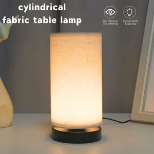 Elegant Nordic Vintage Table Lamp, USB Powered Warm Light Fabric Lighting, Modern Design for Bedroom Living Room Office Birthday Holiday Gift, Modern Mood Lighting, Table Bedside Lamp, Modern Nightstand Lamps
