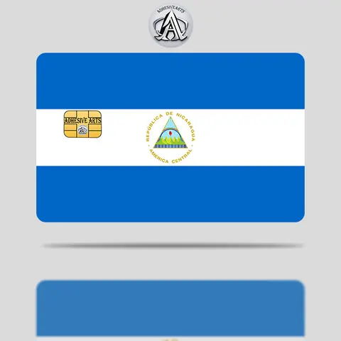 Nicaragua Flag Debit Card Skin/Decal - High Quality Vinyl for Customization and Personalization
