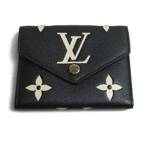 Pre-owned Louis Vuitton Canvas Small Leather Goods Portefeuille Victorine Monogram Empreinte Wallet