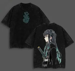 Valentine Shirts Tokito Muichiro Shirt - Demon Slayer Infinity Castle Arc Anime Graphic Tee Oversized Acid Washed Soft Cotton T-Shirt Anime Streetwear Casual Menswear Womenswear Gift for Anime Fans Demon Slayer Lovers 8B8