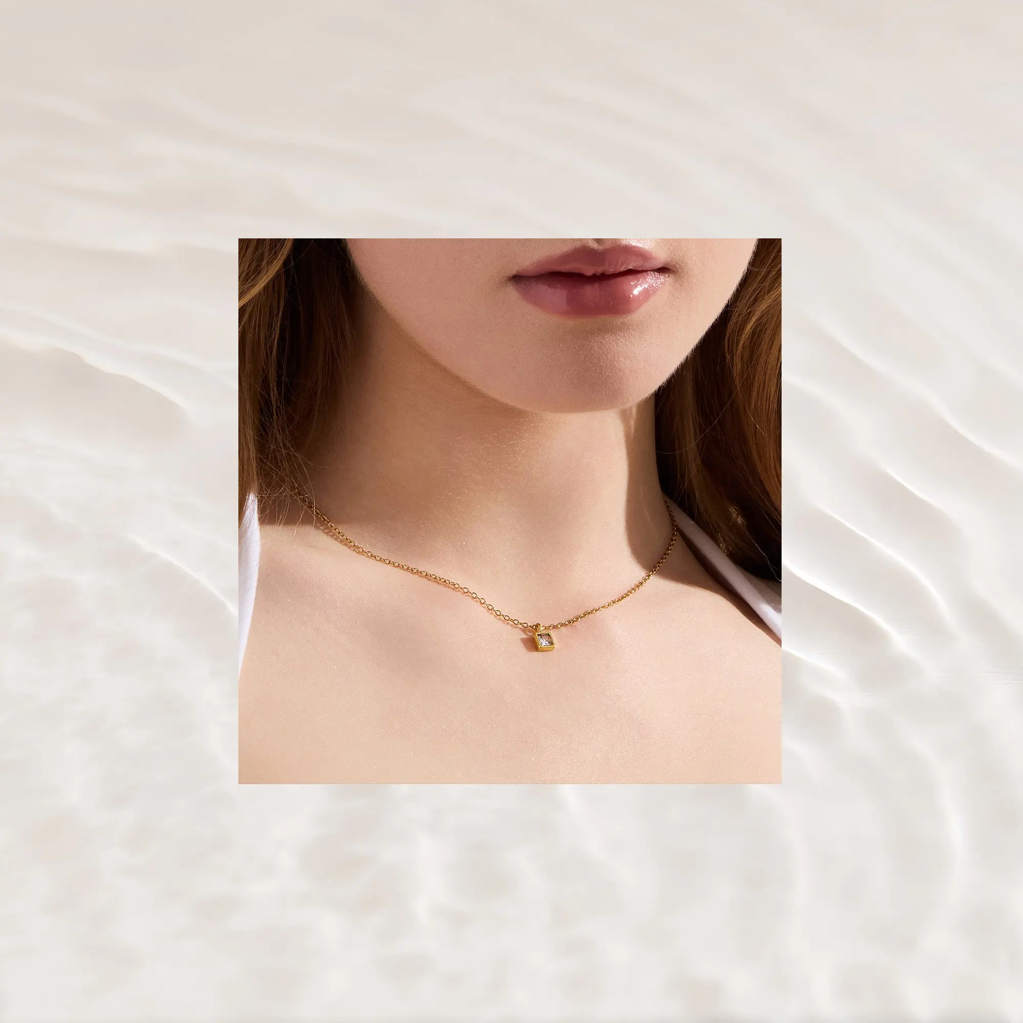EVRY JEWELS Gold or Silver Plated Women's Hypoallergenic Faye Birthstone Necklace EVRY JEWELS Gold or Silver Plated Women's Hypoallergenic Faye Birthstone Necklace