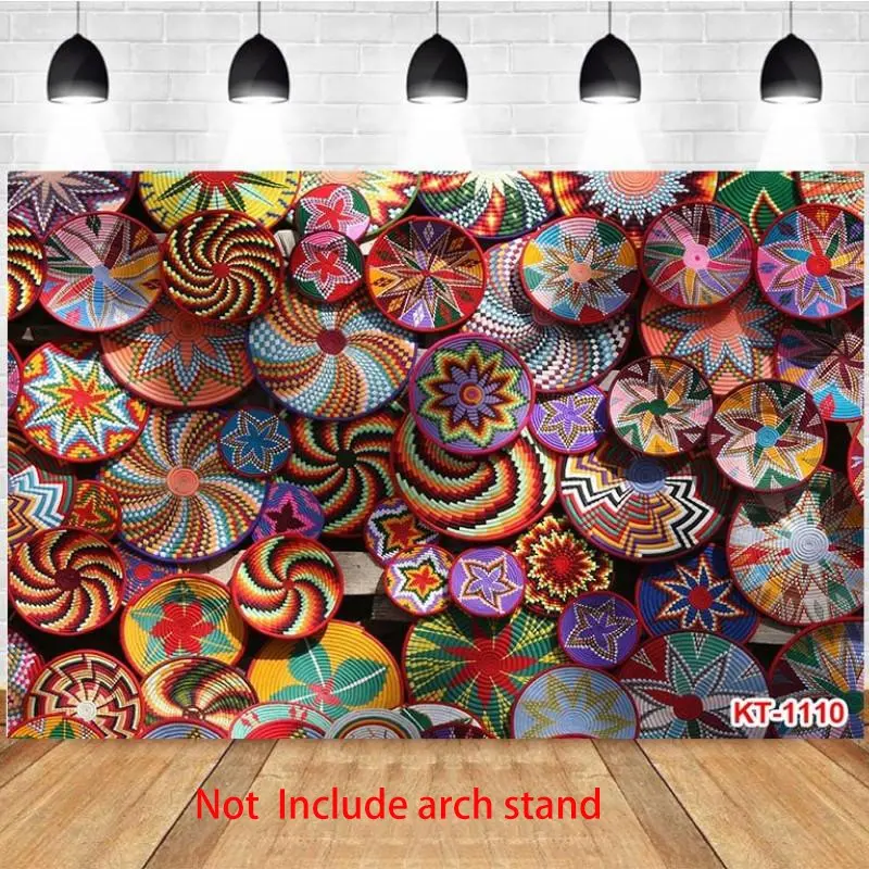 Photography Background Folk - style Cultural Theme Colorful Disks Colorful Patterns Handmade Festive Occasions Party Decor Backdrop Decoration Photo Studio Photo Backdrops Photo Shoot Backdrops Photoshoot Backdrop