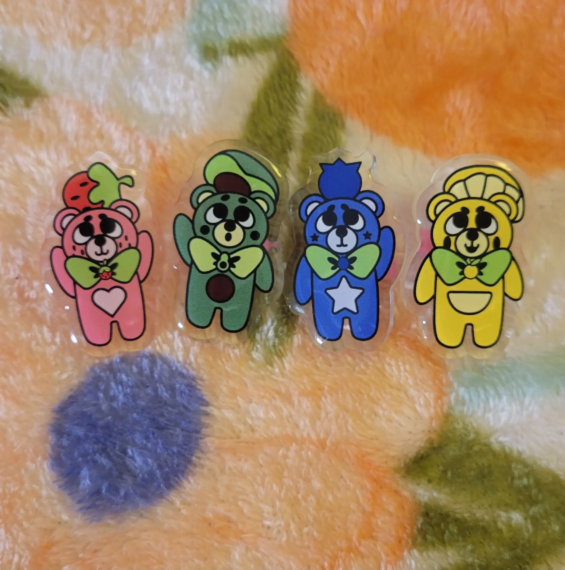 Fruit Bear Acrylic Pins