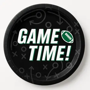 Game Time Football Paper Plates - 6.75"