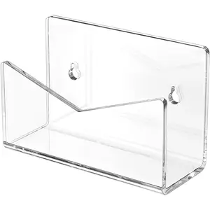 Mail Holder, Envelope Holder for Desk Countertop Letter Holder for  Office School (1 Section Clear)