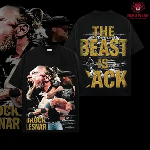'The Beast Is Back' Brock Lesnar Beast WWE Legend Premium Wrestling T Shirt 100% Cotton T-Shirt The Charismatic Army, Team Xtreme Shirt, WWE Fans Shirt, WWE Event Outfit