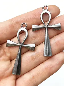 3pcs Ankh Cross Pendant Cross Egyptian Ankh Life Symbol Pendants DIY Handmade Crafts Jewelry Accessories