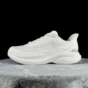 Viral Off-White Mesh Comfort Shoes - Lightweight Cushioned Athletic Sneakers, Breathable Non-Slip Walking Shoes for All-Day Use