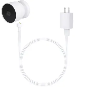 Power Adapter Compatible with  Nest Cam Outdoor or Indoor,  - 6.5ft/2m Weatherproof Outdoor Charger  Power Your Nest Cam () Continuously- White