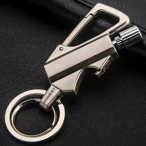 Multi-functional keychain bottle opener, reusable waterproof sparkler, portable permanent Firestone, Kitchen Utensils Gold men's accessories