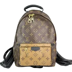 Pre-owned Louis Vuitton Leather Backpacks Monogram Canvas Palm Spring MM Backpack