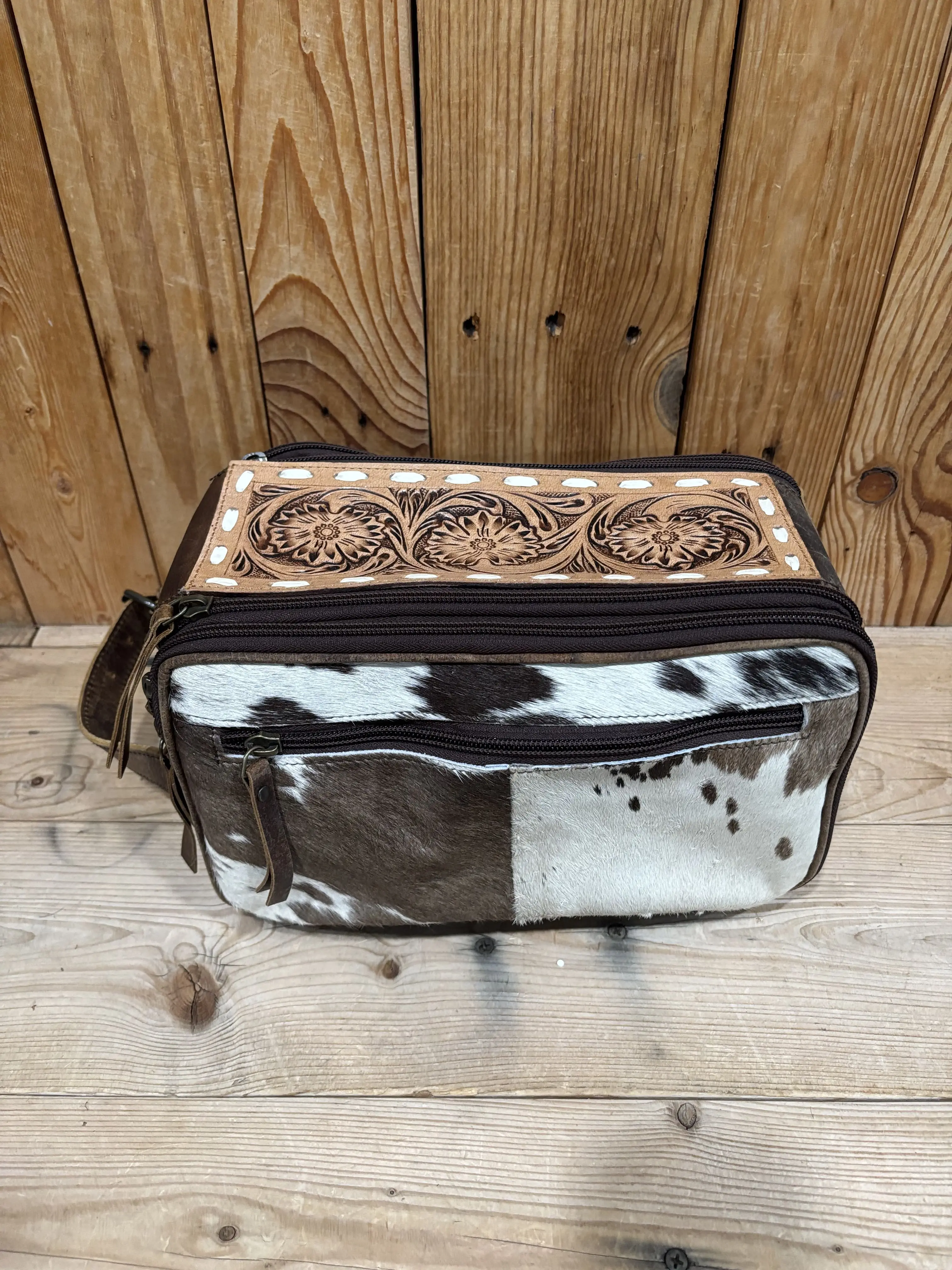 Leather & Cowhide Makeup/Toiletry Bags!