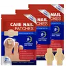 MBZPE 63 Pcs Multi-Pack Hydrogel Nail Care Patches (3 Packs, 21pcs/box) - Water-Based Jelly Treatment, Polyester-Enhanced Guard for Adults' Manicure and Daily Nail Care Supply Kit