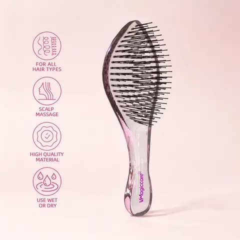 2026 Must-Have HighQuality VMAGICCARE Hairbrush - Hair Tool, Dual-Level Teeth for Effortless Detangling, Long-Lasting Scalp Comb for Wet & Dry Textured/Curly Hair