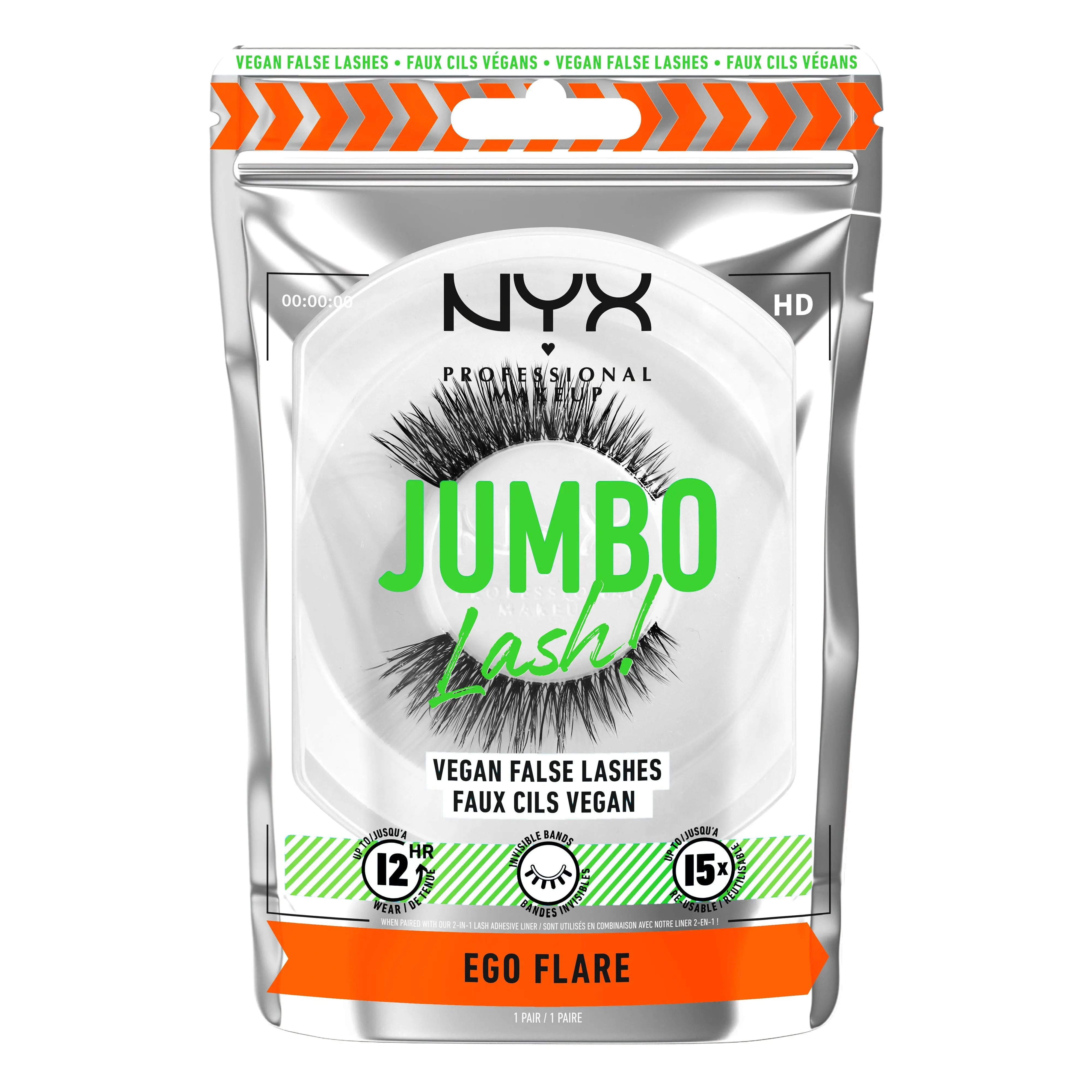 Jumbo Lash! Naturally Voluminous Re-Usable Vegan False Lashes, NYX Professional Makeup