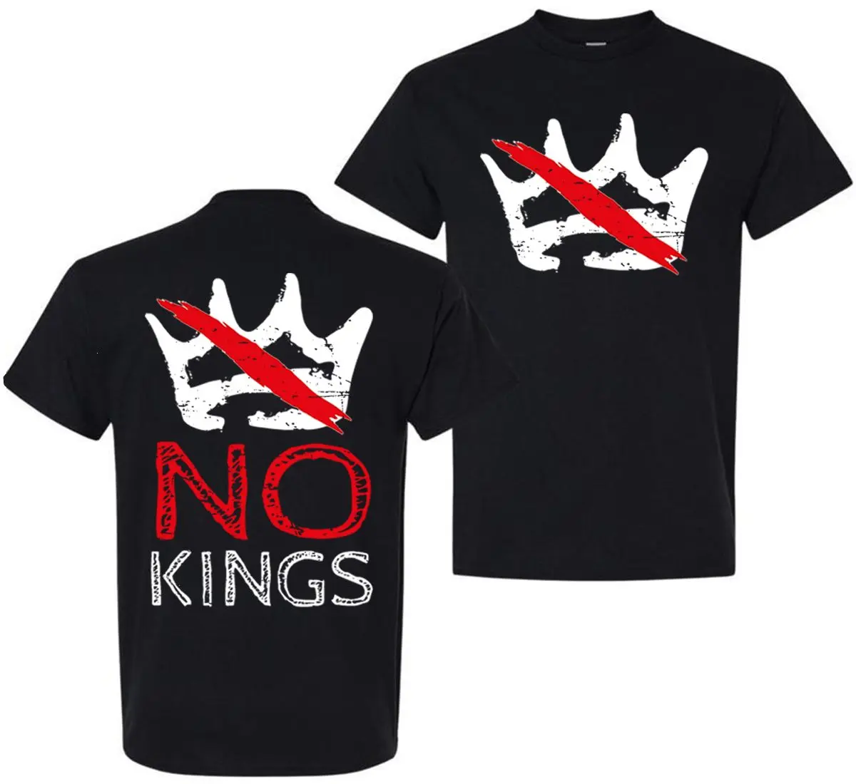 No Kings in America T-shirt Graphic Print for Men Women, Political Anti Short Sleeve Tees, Anti Maga Crewneck Shirt, Crown No Kings Shirt, Protest Shirts, Nope Kings Shirt