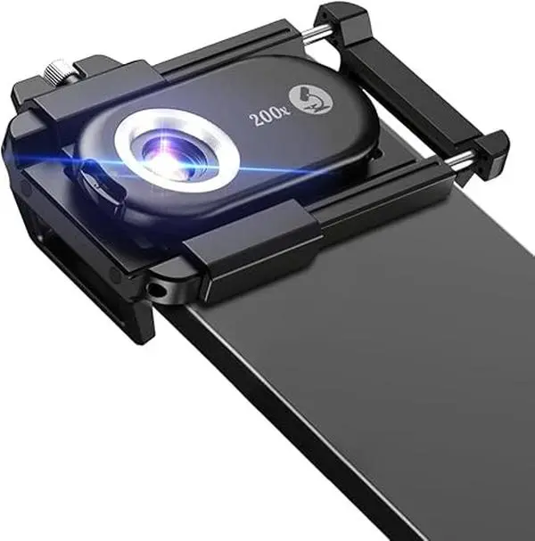 【Holiday Haul】APEXEL 200X Mobile Phone Microscope with CPL Lens for iPhone & Android - Portable Pocket Microscope for Industrial Inspection & Nature Observation, Rechargeable Battery, Christmas Gift