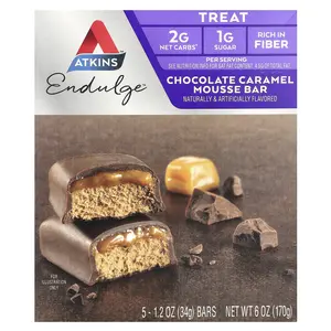 Atkins Endulge™, Chocolate Caramel Mousse Bar, 5 Bars, 1.2 oz (34 g) Each