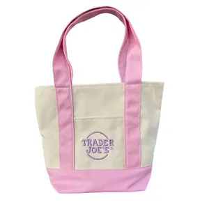 Trader Joe's Women's Floral Tote Bag Stylish & Spacious BeachBag Perfect for Summer Vacations Shopping & Casual Outings Lightweight & Chic Beach Purse for Women Ideal for Travel Market Runs & Sunny Day Adventures