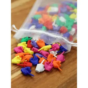 10pcs/20pcs 3D Printed Mini Middle Fingers, Fun Plastic "F-U" Hand Gesture, Brightly Colored or Mixed