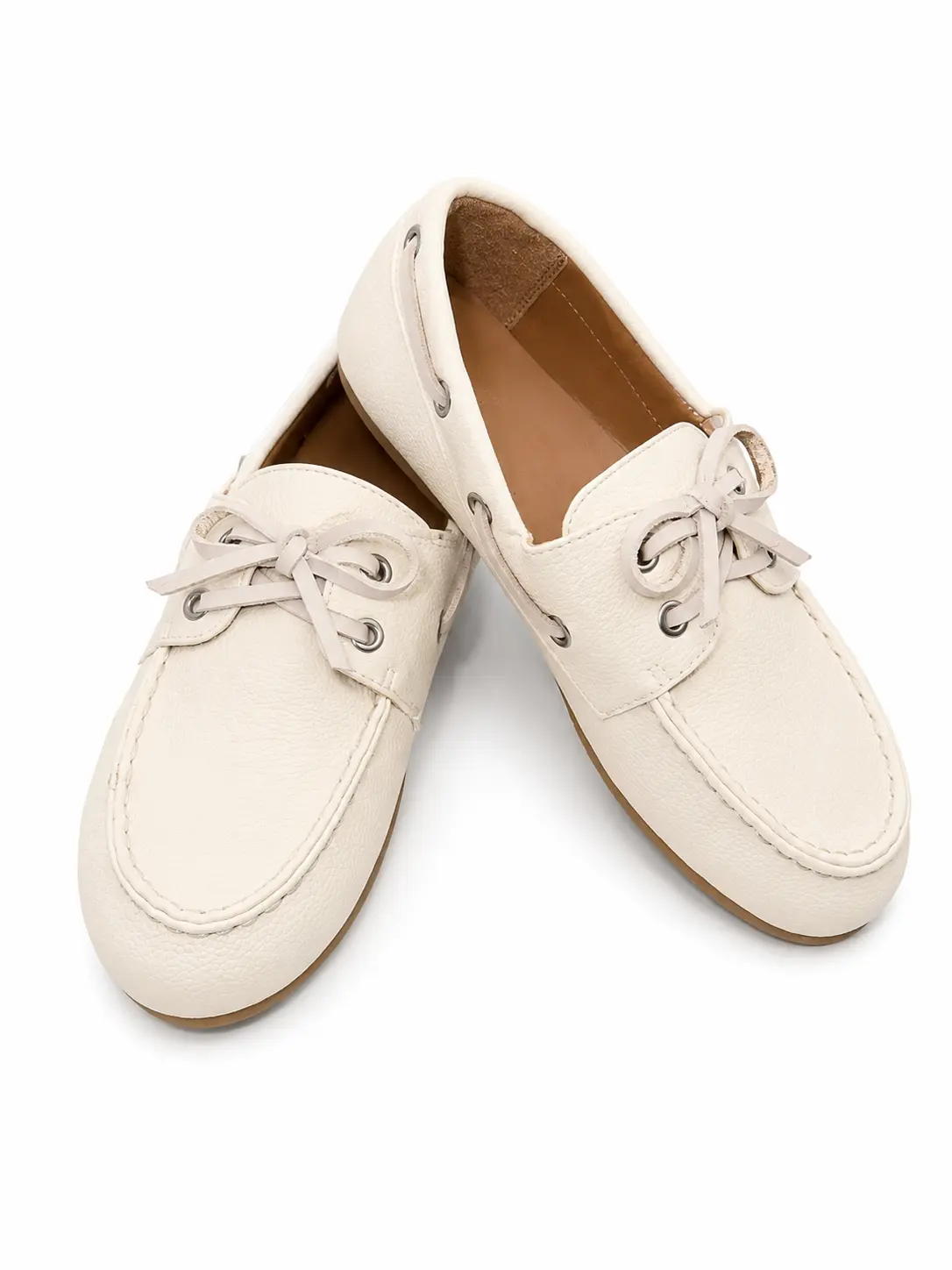 Women's Boat Loafers - Unisex Nautical Flats with Lace Detail, Classic Style, Lightweight, Cushioned, Flexible Sole for Casual Wear Everyday Comfort
