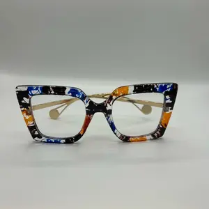 Oversized Square Frames - Unique Design with Colorful Patterns and Lightweight Construction