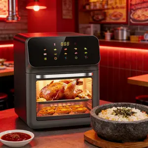 Household Smart Air Fryer, 1350W High Power Fast Heating 360° Air Circulation Oil-Free Cooking with Heat-Resistant Shell, for Chicken Wings French Fries Fish Egg Tarts Veggie Chips – Digital Airfryer, Healthy Fryer, Multifunctional