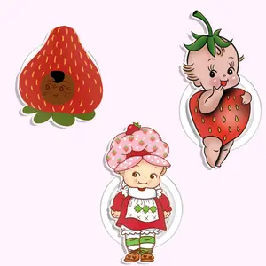 Kewpie Baby Strawberry Magnetic Pop Socket Baby Doll Kindle Grip Cute Adorable MagSafe Phone Grip Cute Love Phone Holder, Kawaii Gift for Phone or Kindle Lovers Magnetic Pop Socket Phone Grip Kindle Grip Popsocket