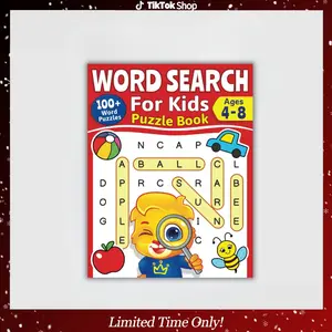 Word Search For Kids Puzzle Book: 100+ Word Puzzles | Fun Challenges For Children Ages 4-8 | Search and Find Words Activity Book With Multiple Levels Of Difficulty