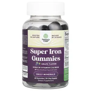 Nature's Craft Super Iron Gummies, Grape , 60 Gummies
