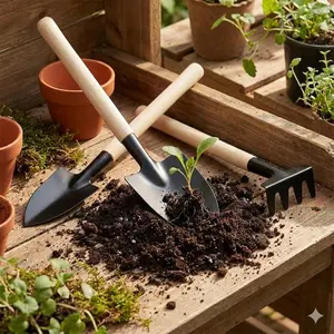Mini Gardening Tool Set Lightweight Hand Shovel Rake Combo Indoor Outdoor Garden Kit for Balcony Planting Home Growing Essential Tools Easy Gardening Starter Kit