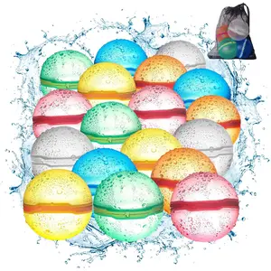 18PCS Upgrade Reusable Water Balloons, Magnetic Silicone Refillable Water splash balls,Quick-Fill, Durable & Leak-Proof, Perfect for Outdoor Summer Water Fun