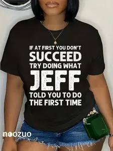 100% Cotton JEFF Gift Name Personalized Birthday Funny Christmas Joke T-Shirt