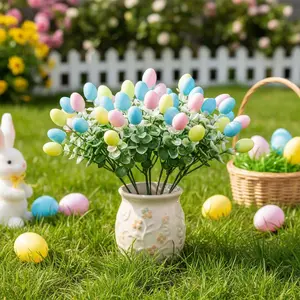 Easter Egg and Berry Stem Easter Egg Tree Decoration, Festive Holiday Decor, Perfect for Home and Office, Unique Gift Idea