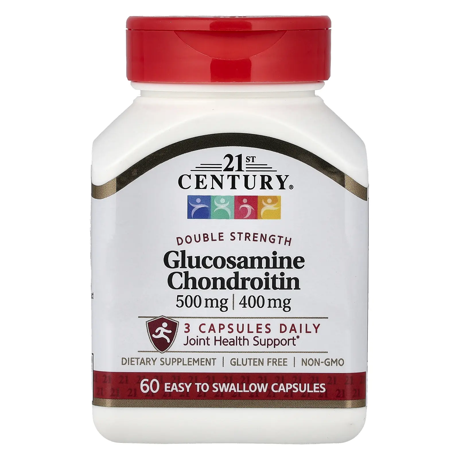21st Century Glucosamine Chondroitin, 500 mg/400 mg, 60 Easy To Swallow Capsules | HSA/FSA Eligible