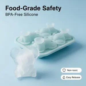 Cute Koala Ice Mold - Create Aesthetic 3D Animal Ice for Drinks! Perfect Silicone Tray for Juice & Soda. Fun TikTok Kitchen Find & Gift Idea.