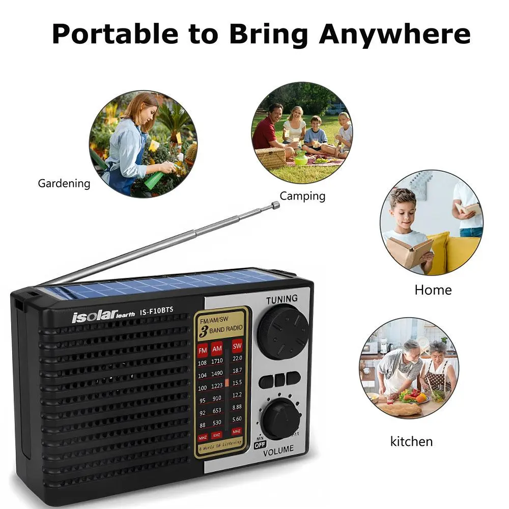 Portable Solar Emergency Radio MP3 Player with Strong Reception ...