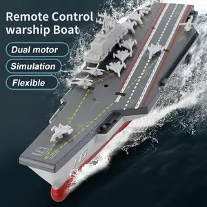 Mini Aircraft Carrier Remote Control Boat 2.4g, Waterproof Electric Toy, Interactive Game for Kids, Outdoor Play, Boy Gift，rc boat，battleship，army toys，remote control boat，military toys，battle ship，submarine toy，army toys for boys 6-8