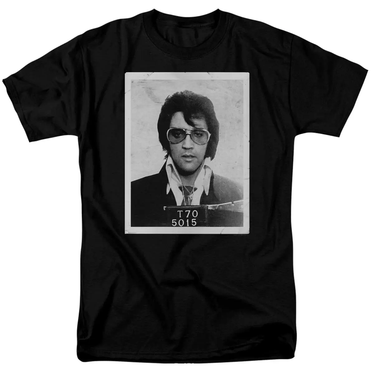 Elvis Presley & Framed Short Sleeve Adult 18-1 T-Shirt, Black - 6X