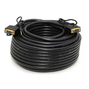 212 MAIN Super VGA+3.5mm Stereo Audio Computer Tech Cable, 50FT HD15 M-M Cable, Gold-Plated Connectors, Triple Shielded, Durable, Reliable Connection, Manufacturer Warranty, Lifetime Support