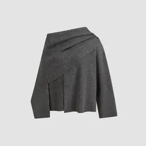 Cider [size 4-8] Knit Asymmetrical Neck Split Cardigan