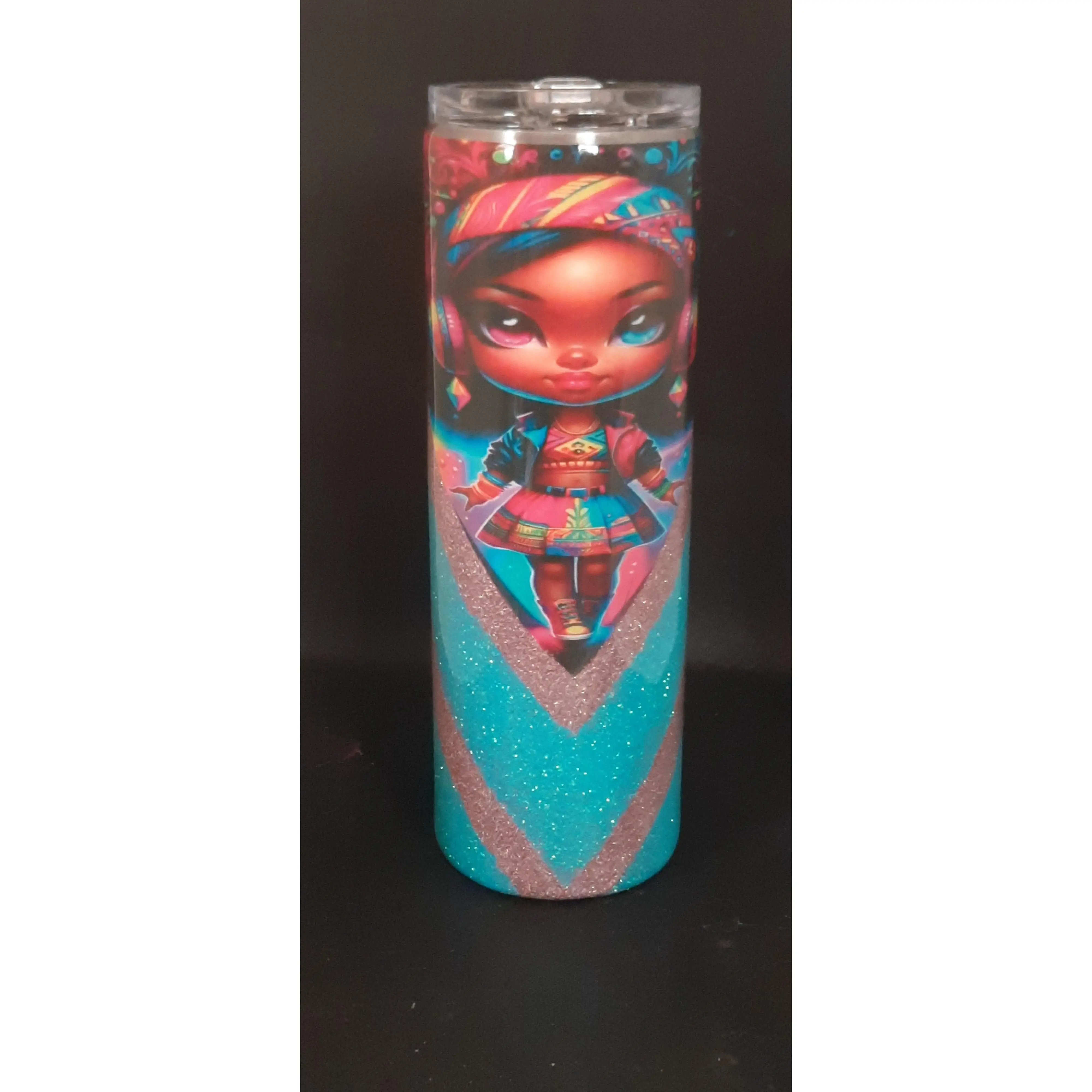 Cosmic Diva V-Split Glitter Tumbler