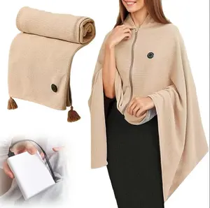 Heated Blanket Shawl Portable USB Wearable Electric Blanket 3-Level Heating Modes Washable for Home Office Travel Includes Gift Box
