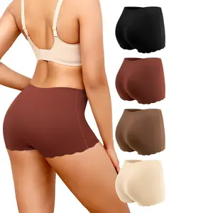 LEVAO Seamless Boyshorts for Women 4 Pack – High Waisted No Show Underwear, Wavy Edge Anti-Chafing Boxer Briefs S-XXL