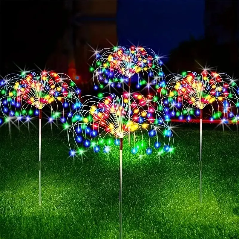 Solar Powered Garden Light, Outdoor Waterproof LED Light with 8 Modes, 1 Count Ground Inserted Decorative Fairy Light for Home Garden Lawn Courtyard