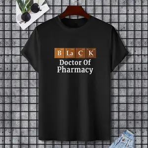 Black History PharmD Grad JuneAdultth Proud Pharmacist T-Shirt, 100% Cotton, Single Side Printed, Black Short Sleeve T-shirt, Gift for Family Friends, S-XXXL, 1 pc, Fabric Weight 180g