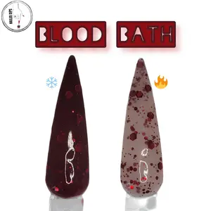 Blood Bath | HEMA Free Blood Red Thermochromic UV Gel, Temperature Changing,  Red Thermal Gel Nails, Halloween Gel Polish